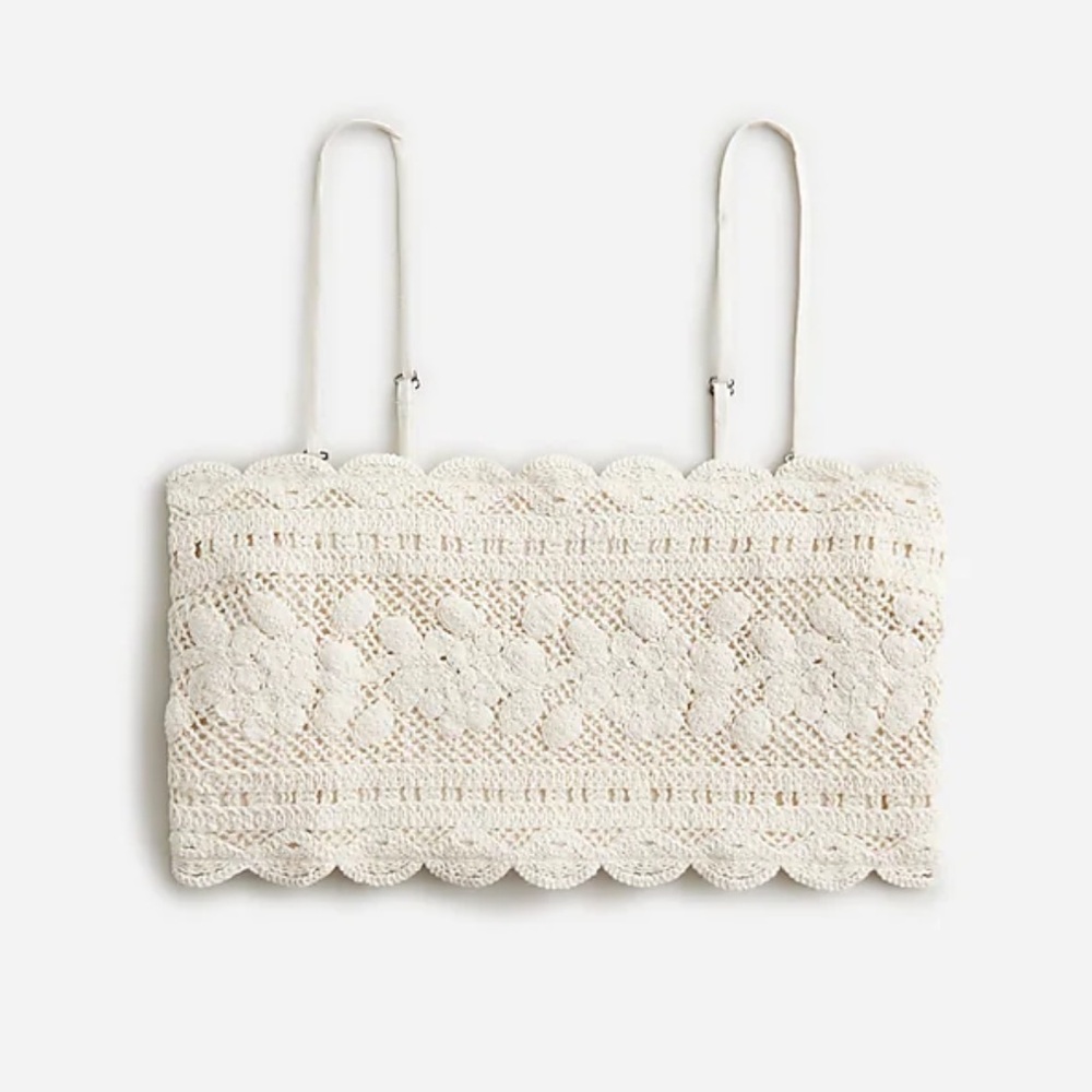J. Crew Cropped crochet tube top